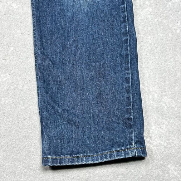 Levis 514 Jeans Mens Size 33 Blue Straight Fit Denim Mid Rise Stretch Classic - Picture 4 of 14